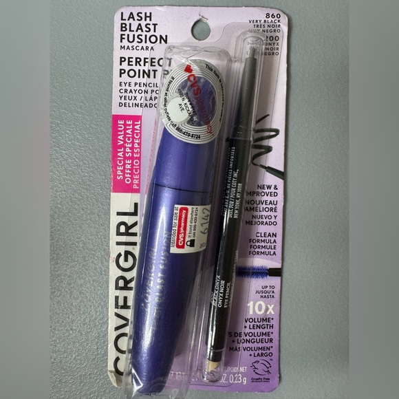 COVERGIRL Other - COVERGIRL Lash Blast Fusion Mascara & Eye Pencil in very black 860 special value